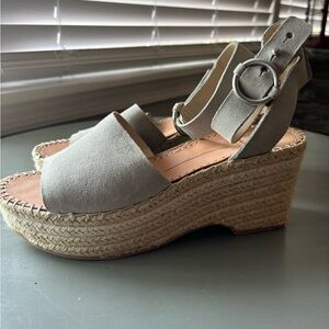 Dolce Vita Gray Wedge Espadrilles with Ankle Strap